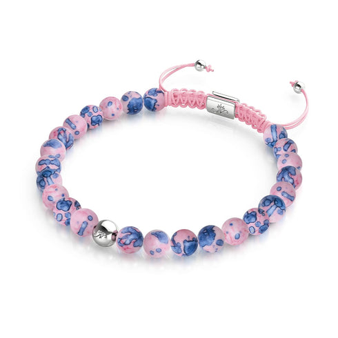 Bracelet Macramé Porcelaine Picasso | Porcelet Bleu